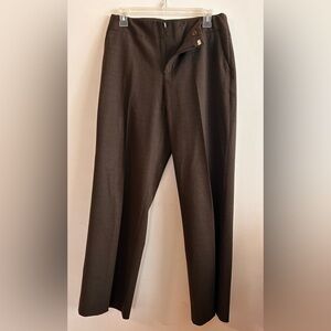 Banana Republic Pants Brown Wool Mid-Rise Stretch Trousers Size 4